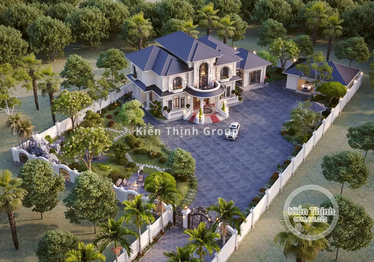 Mẫu biệt thự có sân vườn rộng tại Hà Giang