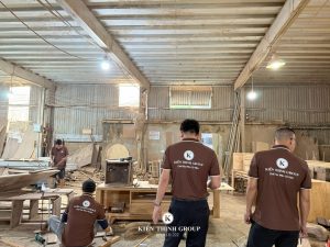 Quy mô xưởng sản xuất nội thất 2.000m² hiện đại của Kiến Thịnh Group