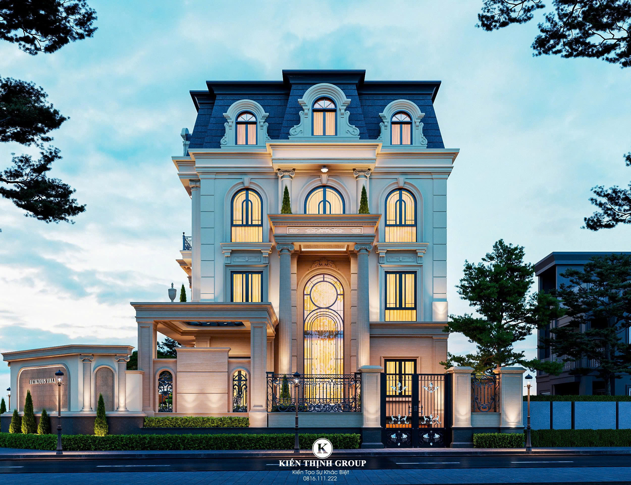 Công trình biệt thự mái Mansard 3 tầng tại Gia Lai